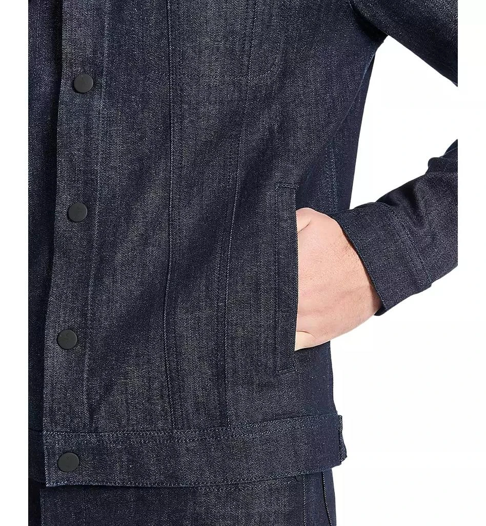 Kenneth Cole Men's Rinsed Denim Snap-Front Trucker Jacket 4