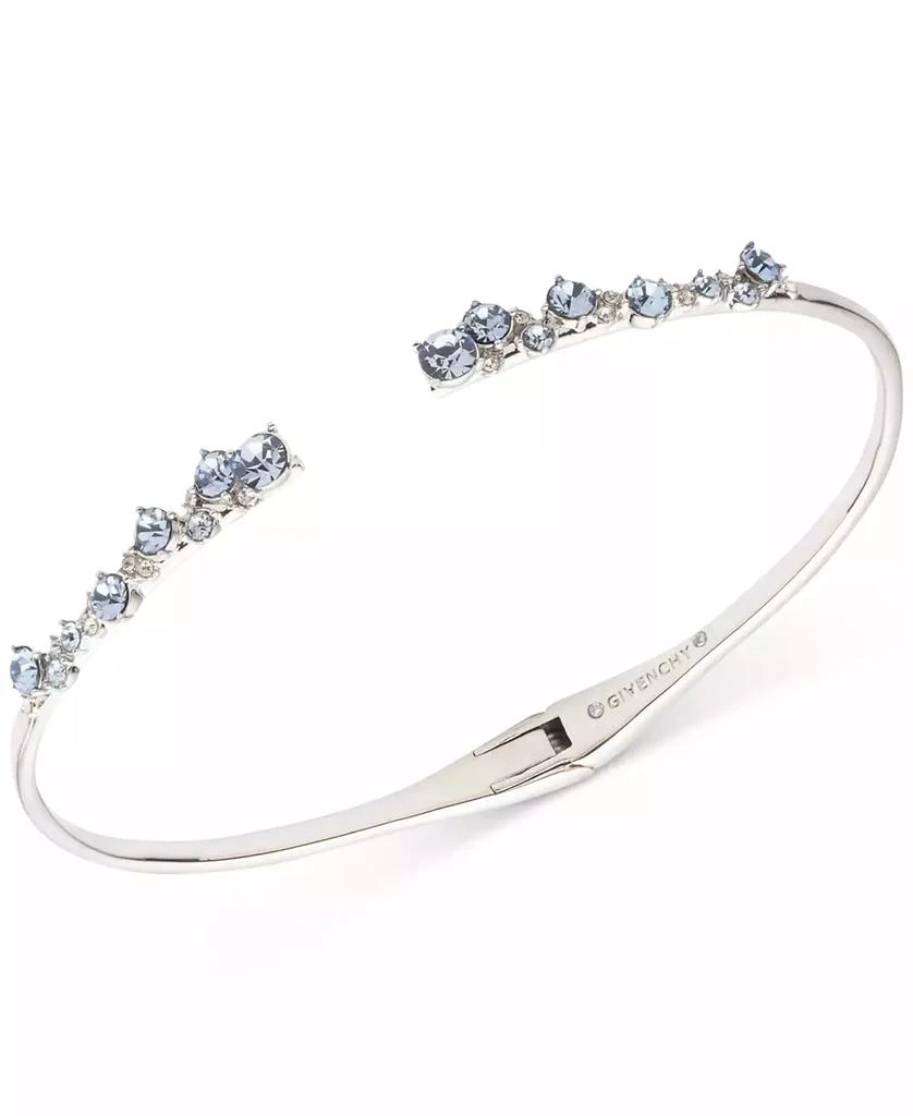 Givenchy Silver-Tone 2-Pc. Set Stone Scatter Cluster Cuff Bangle Bracelet & Matching Drop Earrings 2