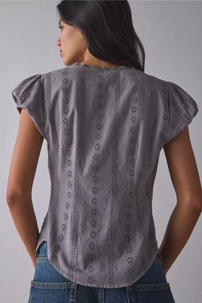 Kimchi Blue Kimchi Blue Secret Garden Eyelet Lace Tie-Front Bed Jacket 3