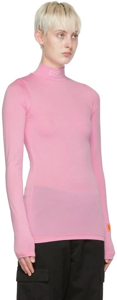 Heron Preston Pink Viscose Long-Sleeve T-Shirt 2
