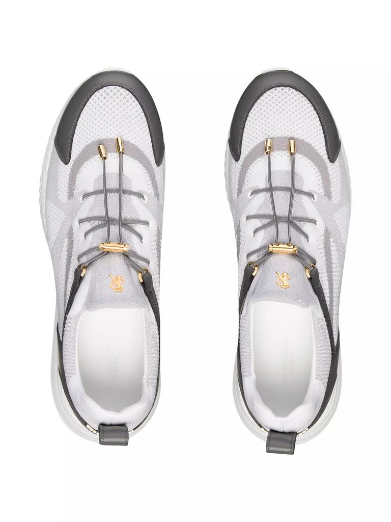 Stefano Ricci Technical Fabric and Calfskin Leather Sneakers 4