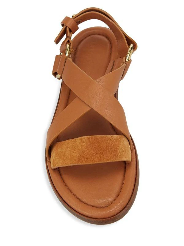 Ulla Johnson Audrey Suede Crisscross Sandals 5