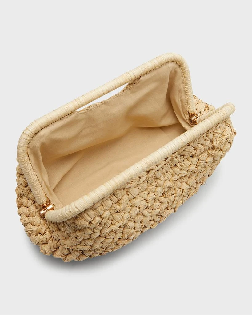 Cult Gaia Aurora Large Raffia Clutch Bag 4