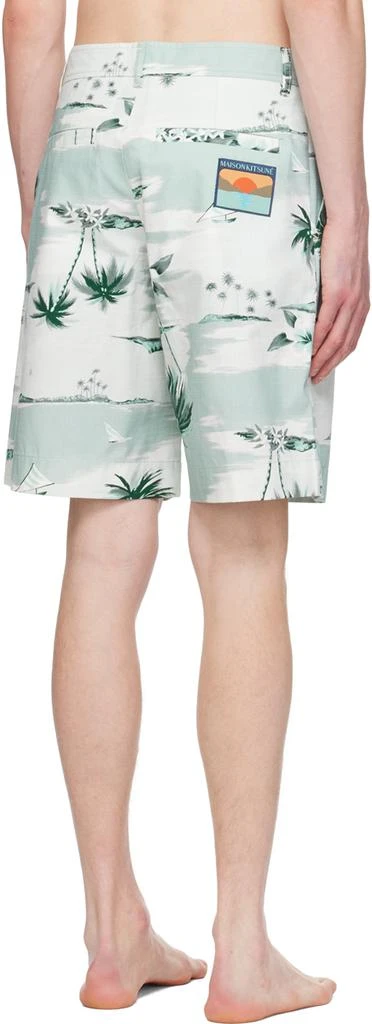 Maison Kitsune Green Board Swim Shorts 3