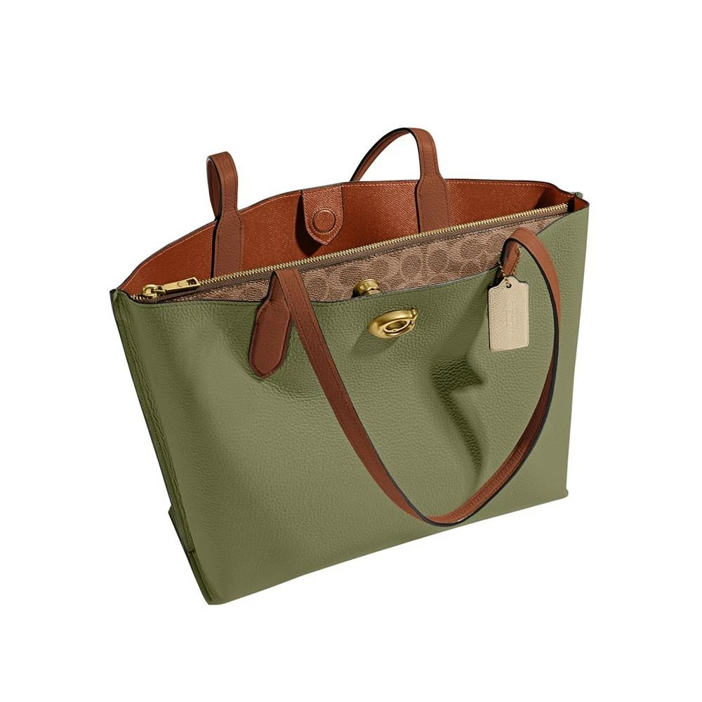 Coach Polished Pebble Leather Willow Tote with Interior Zip Pocket 6
