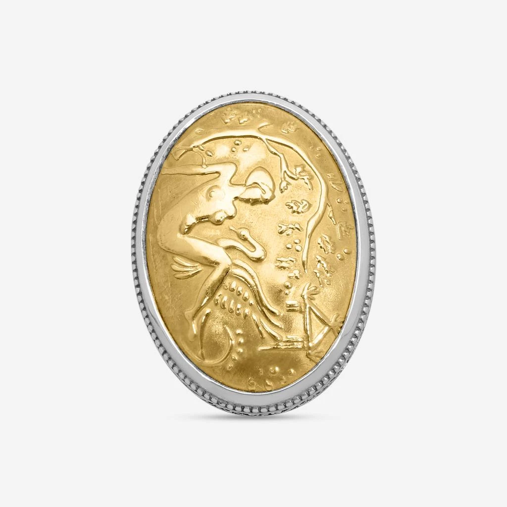 Konstantino Konstantino Aphrodite Sterling Silver & 18K Yellow Gold Ring Sz. 7.5 DKJ767-130 2