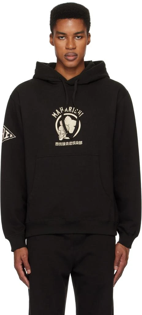 MAHARISHI Black Nishigawa Iaido Club Edition Kamon Hoodie 1