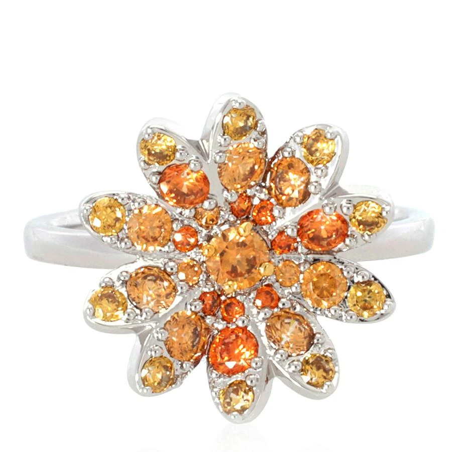 Swarovski Rhodium Plated Eternal Flower Ring 3