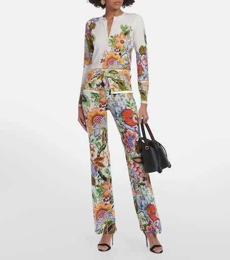 ETRO Floral silk-blend top 2