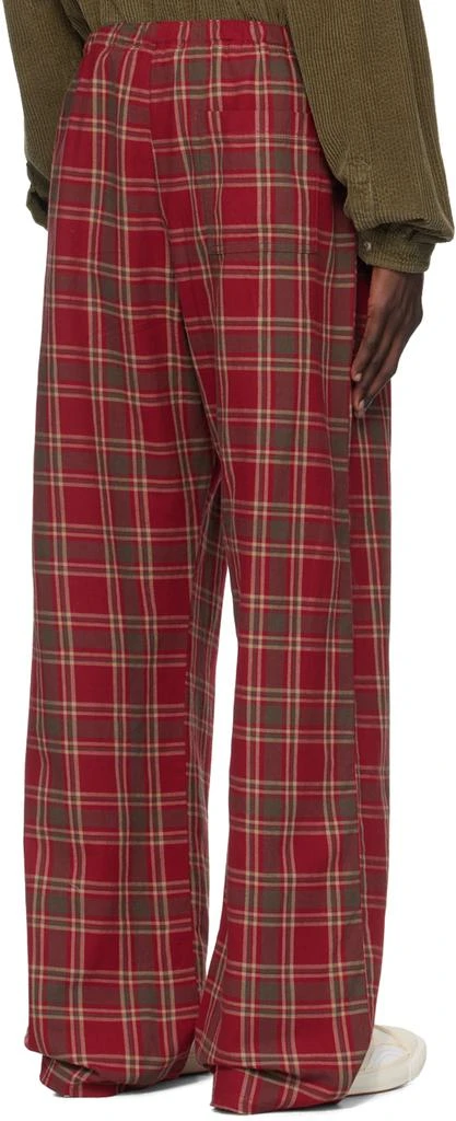 ERL Red Plaid PJ Lounge Pants 3