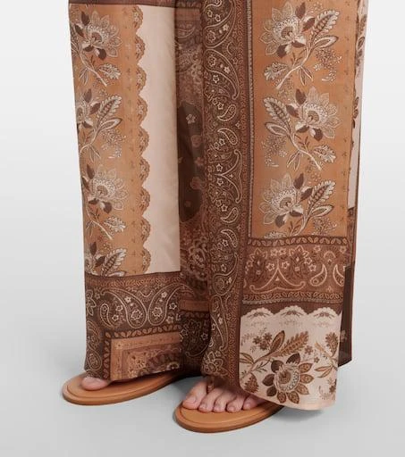 Zimmermann Lucky printed silk straight pants 5