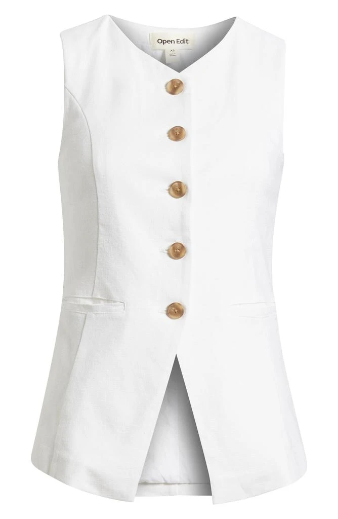 Open Edit Linen Blend Vest 7