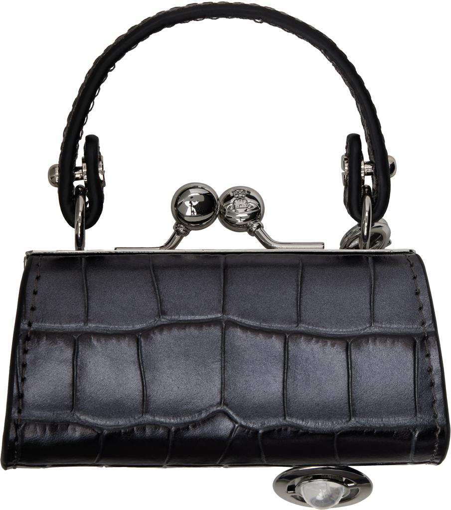 ★Vivienne Westwood★ ガンメタル XL Doll バッグ Shop Gunmetal Doll Bag Coin Pouch on Sale at BeyondStyle