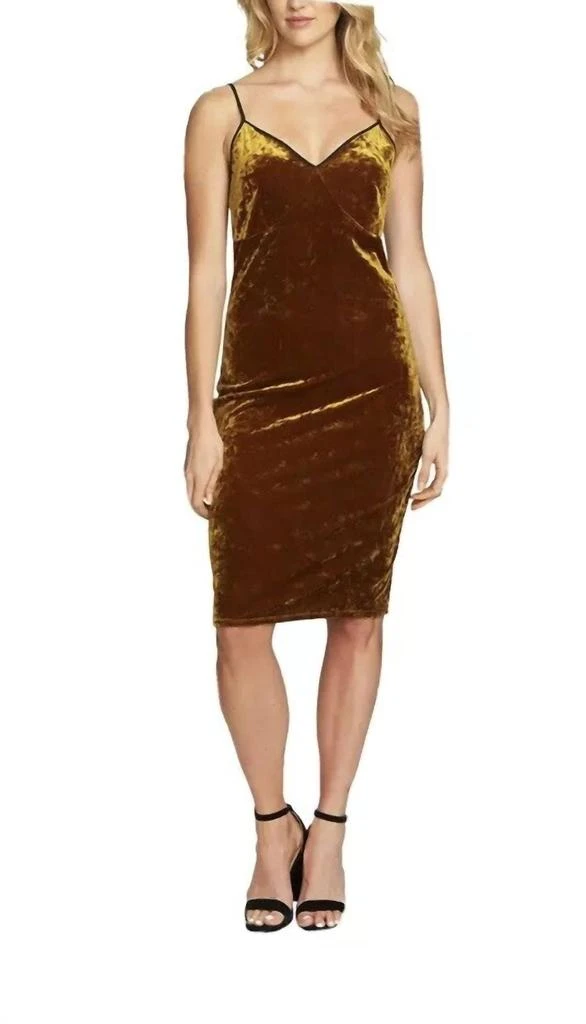 1.state metallic dress 1. STATE Metallic Foiled Smocked Mock Neck Sleeveless Ruffle Tiered Mini Dress