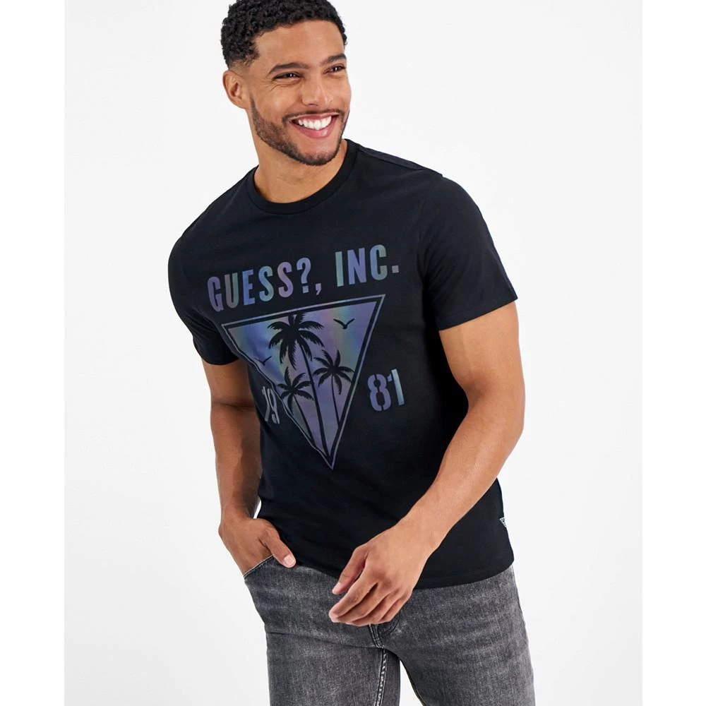 GUESS Men's Palm Tree Logo Graphic T-Shirt 1