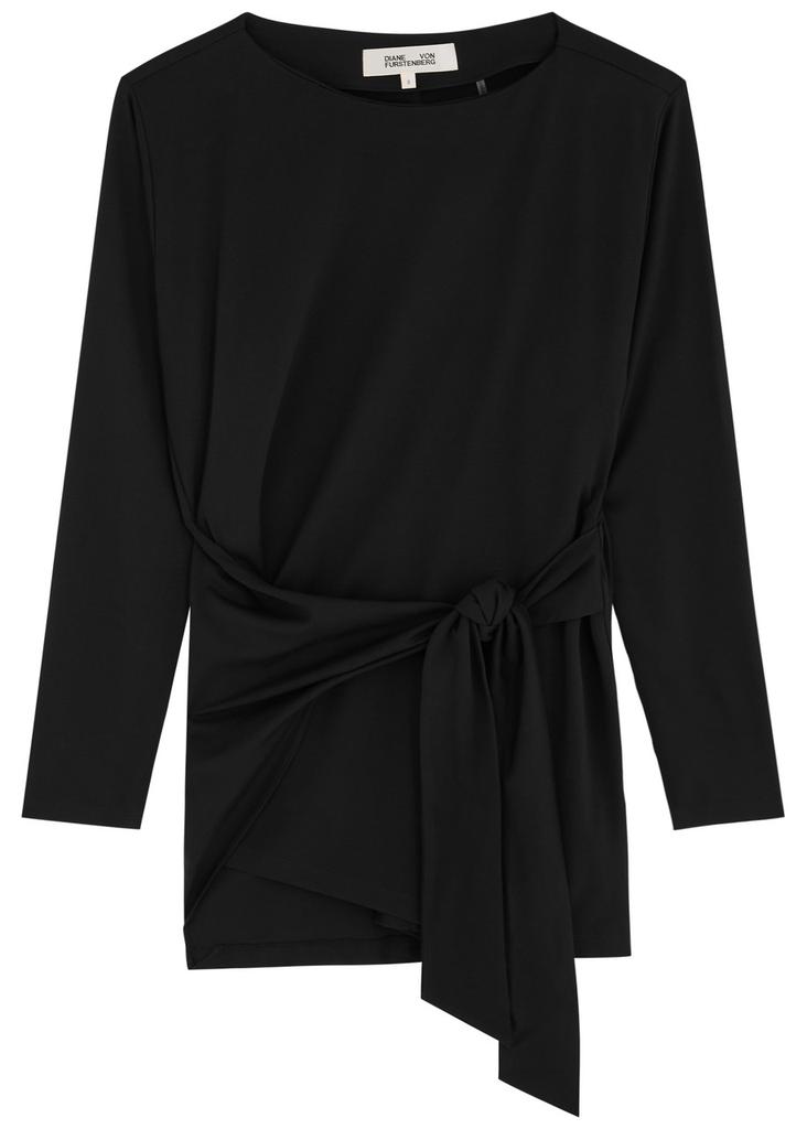 Diane von Furstenberg Rosalind wrap-effect jersey top