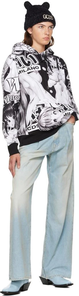 GCDS Black & White Hentai Hoodie 4
