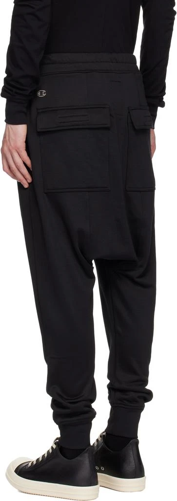 Rick Owens Black Champion Edition Prisoner Drawstring Sweatpants 4