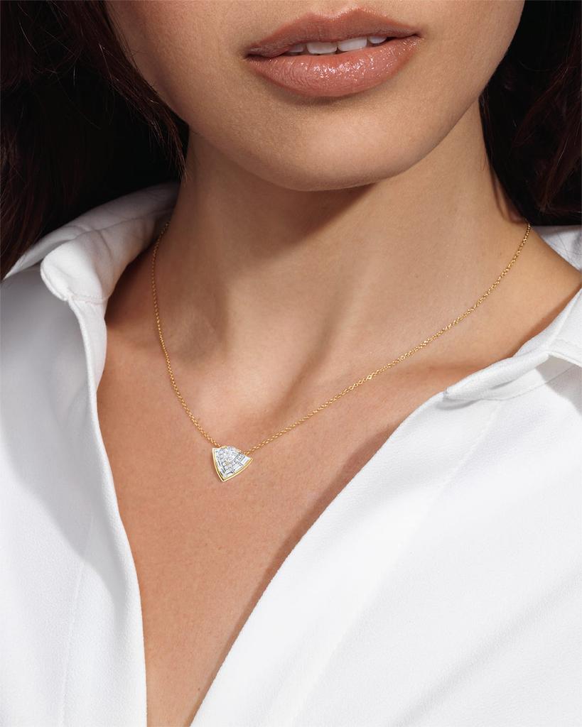 Emily P. Wheeler 18K Yellow and White Gold Tiered Diamond Necklace, 16"L