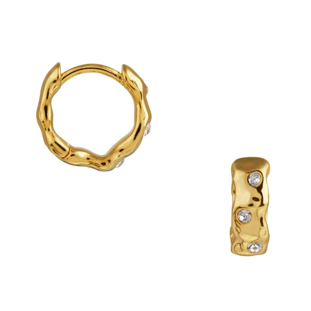 Orelia London Molten Huggie Hoop Earrings Made With Swarovski Crystals 1