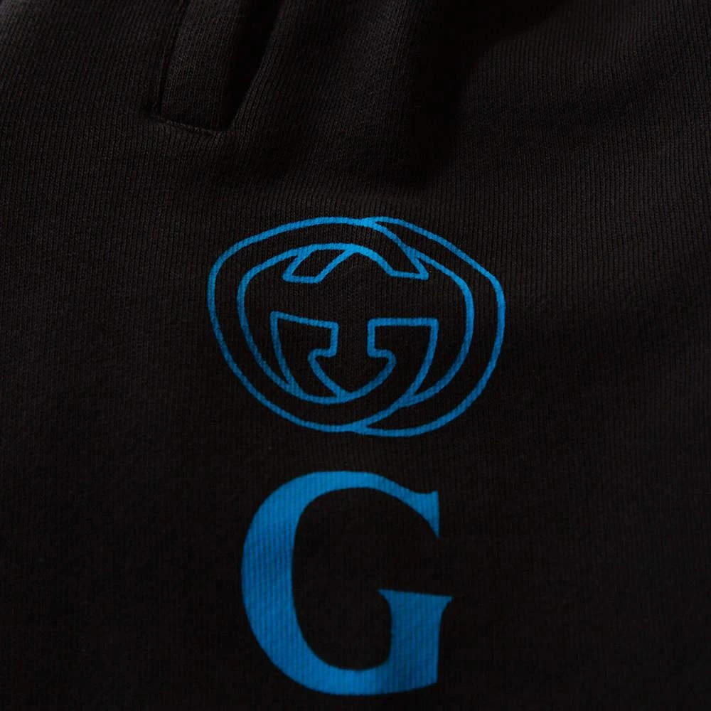 Gucci Gucci Black Knit Contrast Vertical Logo Print Track Pants M 4