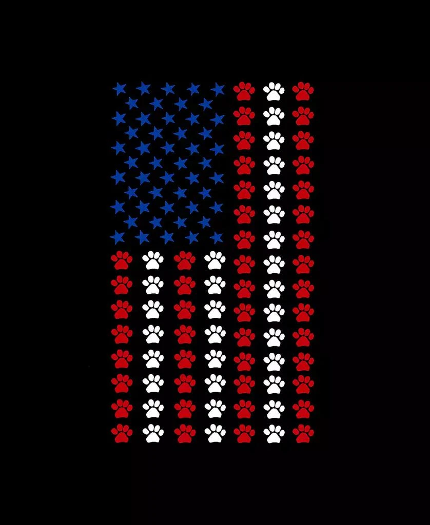 LA Pop Art Women's Paws Flag Art Crew Neck T-Shirt 3