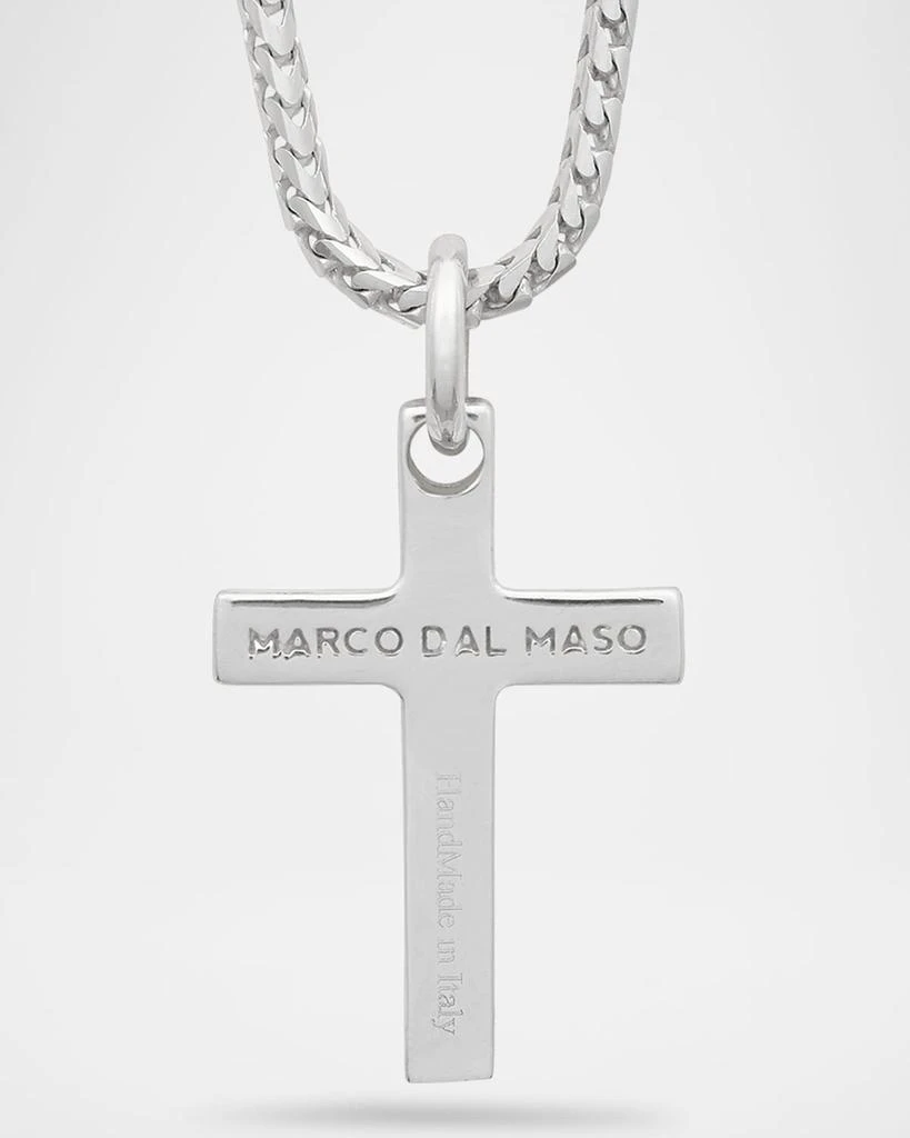 Marco Dal Maso Men
s The Cross Polished Sterling Silver Blue Sapphire Pendant Necklace 6