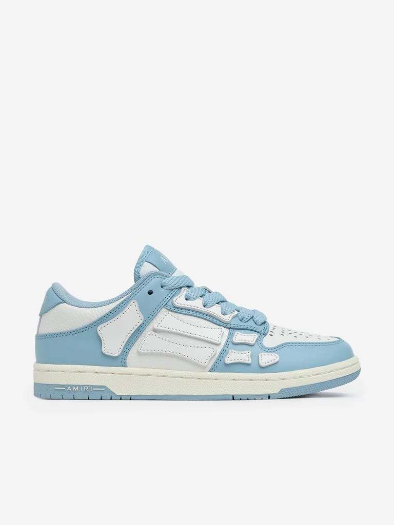 AMIRI Kids Leather Skel Top Low Trainers in Blue 1