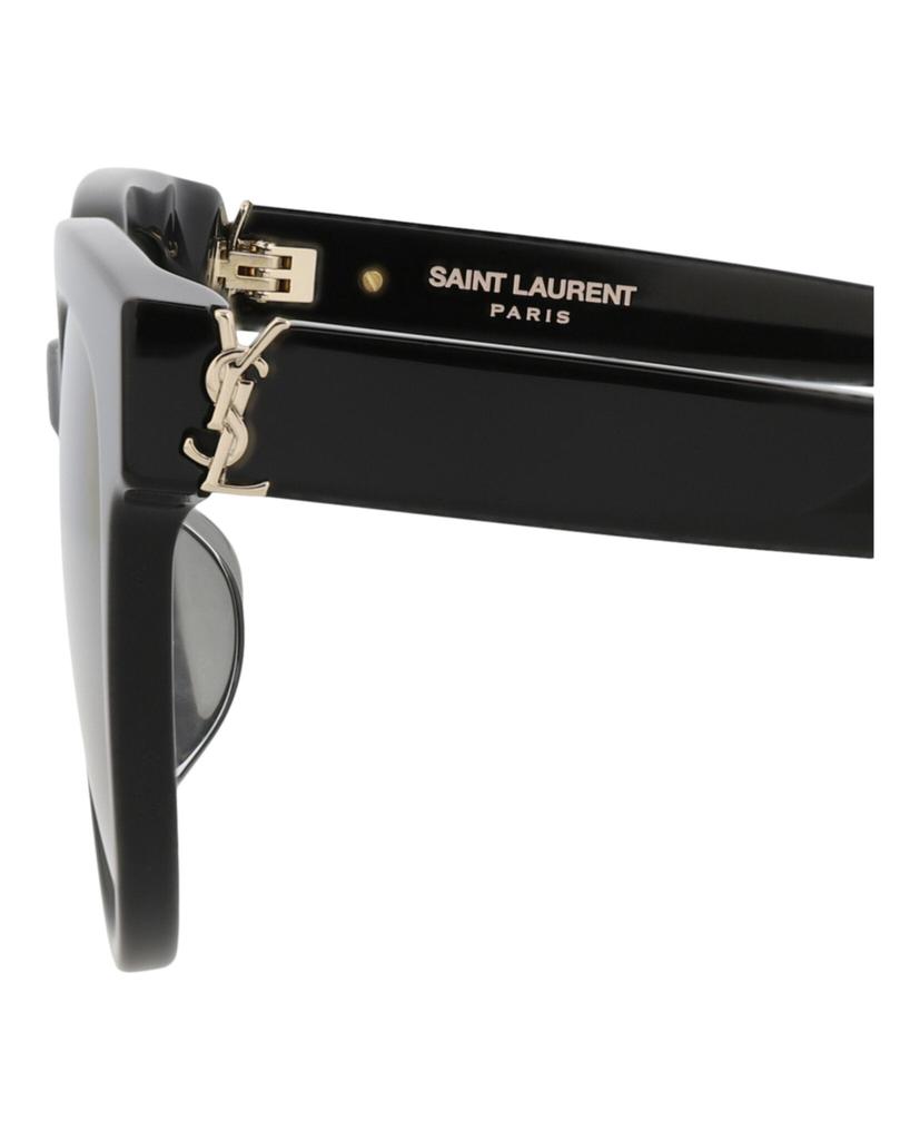 SAINT LAURENT キャットアイフレムメカネ SLM138 001 Saint Laurent SL M138 Eyeglasses 001 Solid Black - eye-oo.com