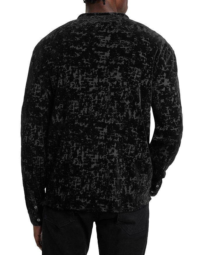 John Varvatos Valencia Regular Fit Velour Burnout Shirt 4