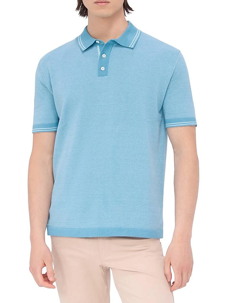 BUGATCHI Cotton-Silk Polo Sweater 3