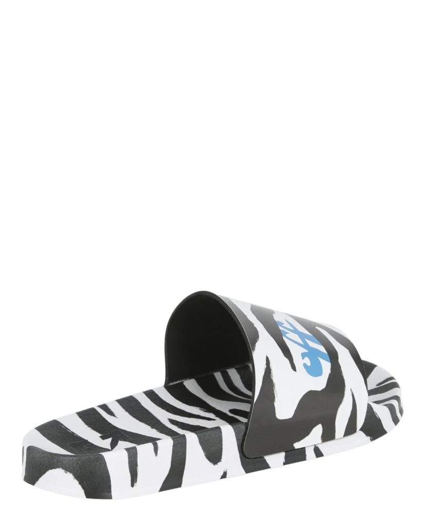 Off-White Zebra Print Pool Slides 3