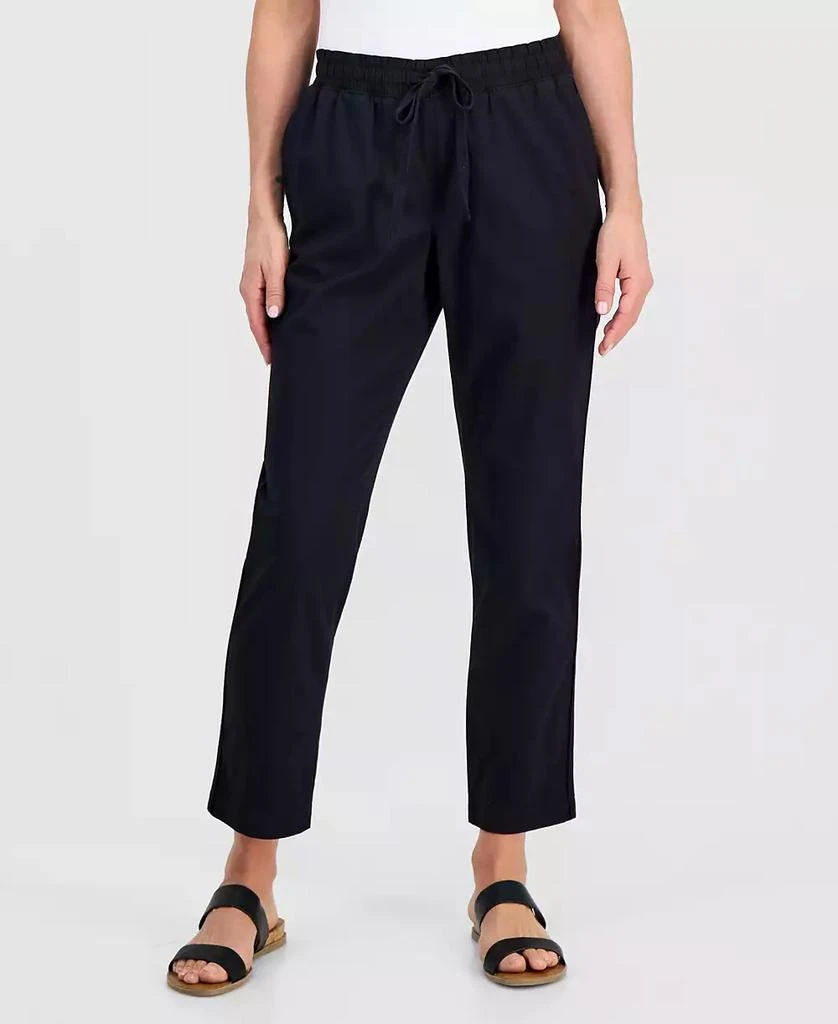 Style 
Co Petite Twill-Tape Tapered Pull-On Pants, Macy
s Exclusive 2