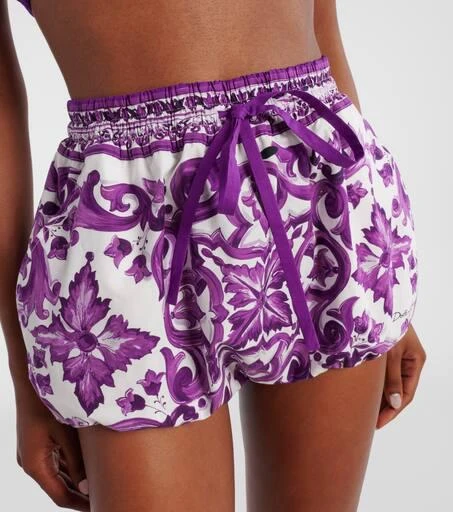 Dolce 
Gabbana Majolica cotton poplin shorts 4