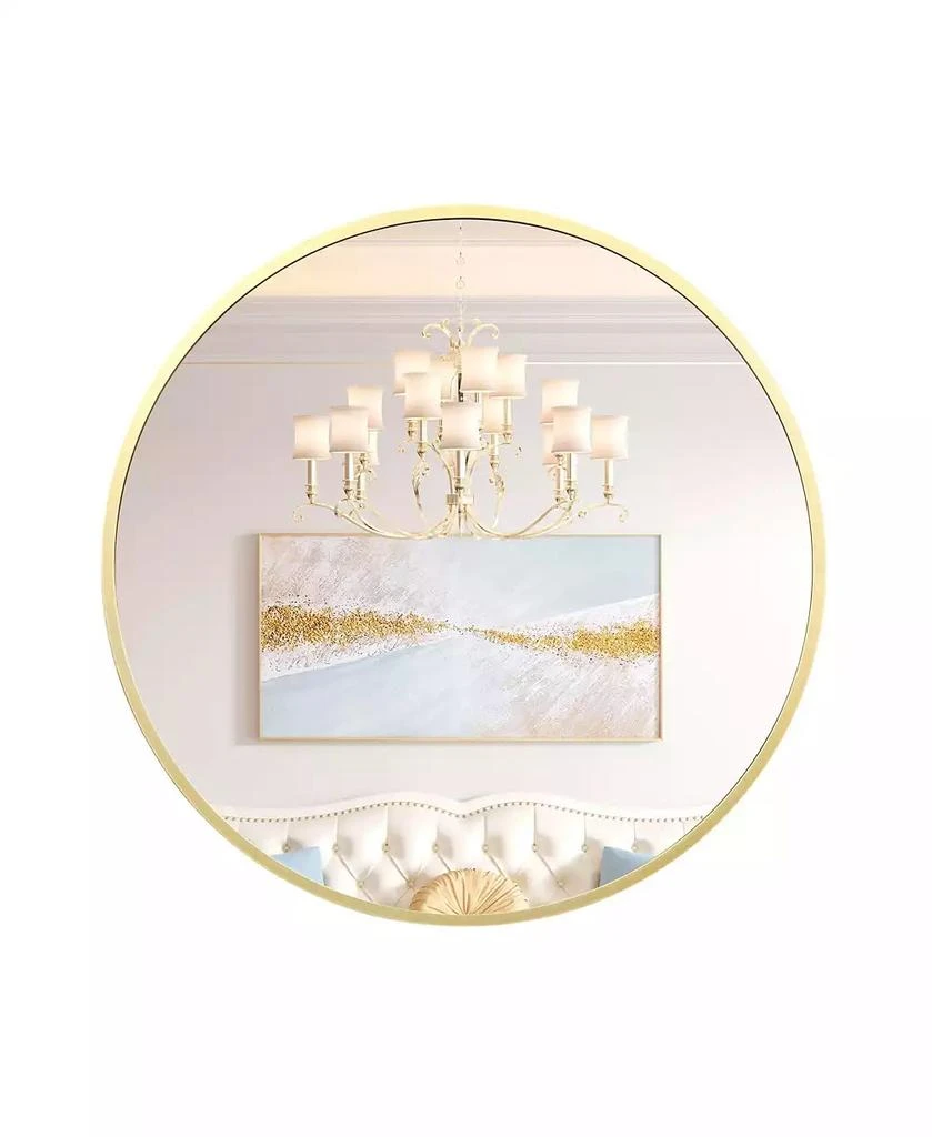 Homfan Round Mirror, Circle Mirror, Round Mirrors for Bathrooms, Entryways, Living Rooms, Bedrooms 
Vanity Decor, Free Reflection in Modern Design