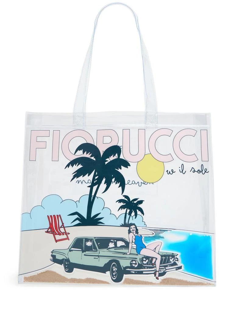 Fiorucci Beach Print Pvc Tote Bag 1