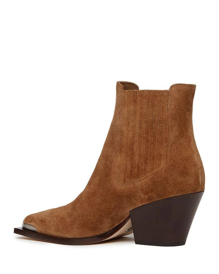 Paige Women's Lyra Pointed Toe Stretch Block Heel Ankle Boots 4