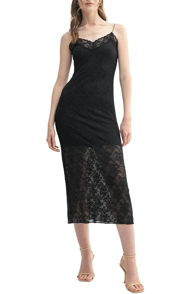 Lush Lace Slip Midi Dress 1