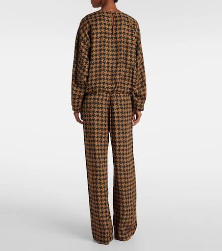Dries Van Noten Houndstooth satin blouse 3