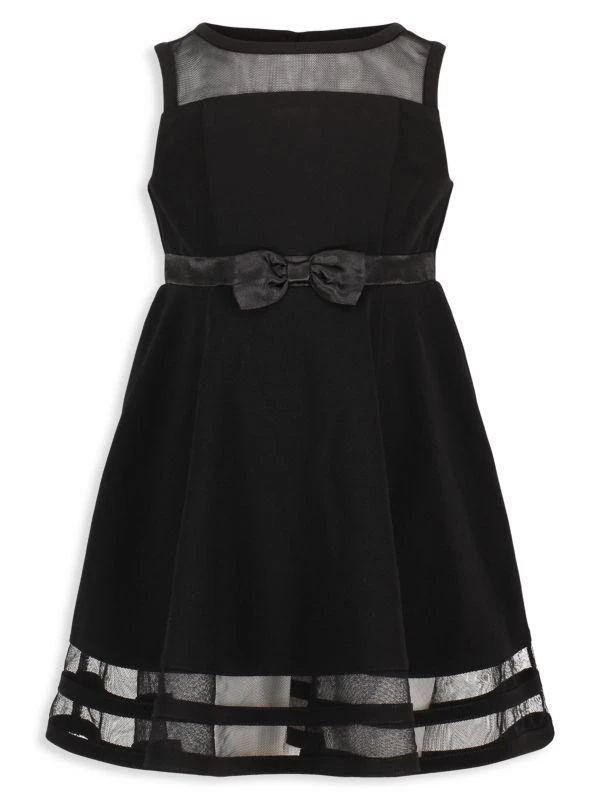 Calvin Klein Girl's Illusion Mesh Hem Dress 1