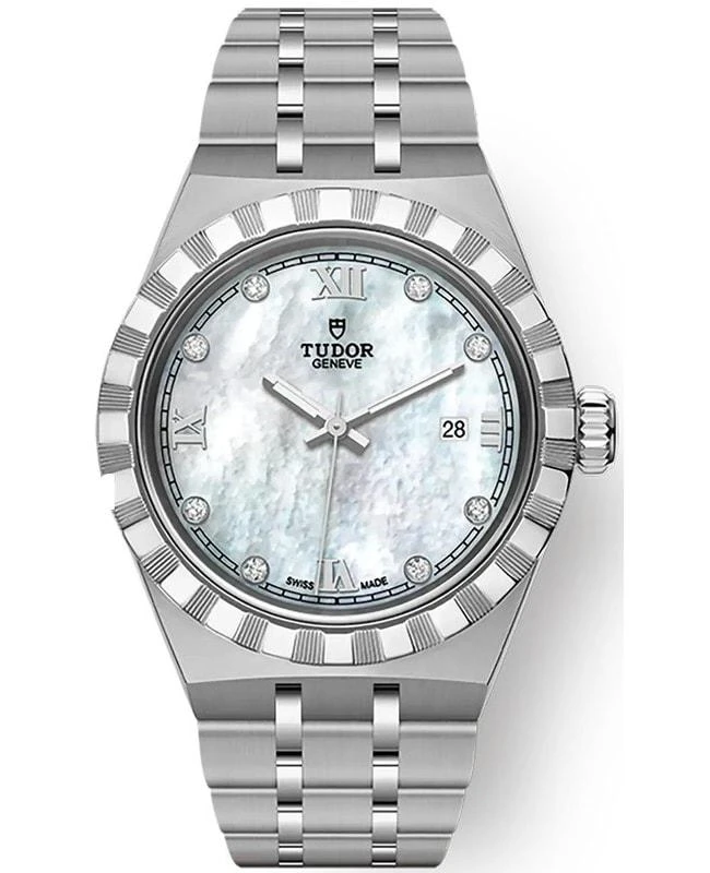 Tudor Tudor Royal Mother of Pearl Diamond Dial Stainless Steel Unisex Watch M28300-0005 1