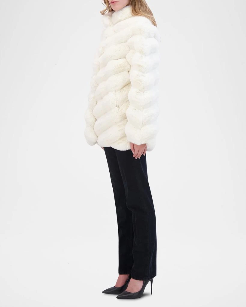 Theia Chinchilla Faux Fur Jacket 3