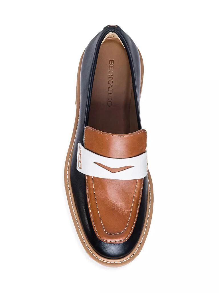 Bernardo Chandler Multi Leather Lug Sole Loafers 3