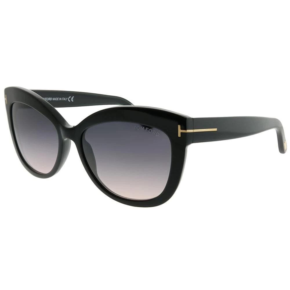 Tom Ford Alistair TF 524 01B Unisex Cat-Eye Sunglasses 1
