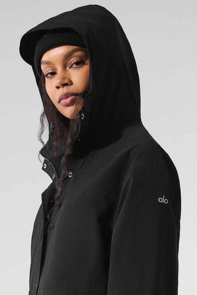 Alo Rain Or Shine Long Coat - Black 6