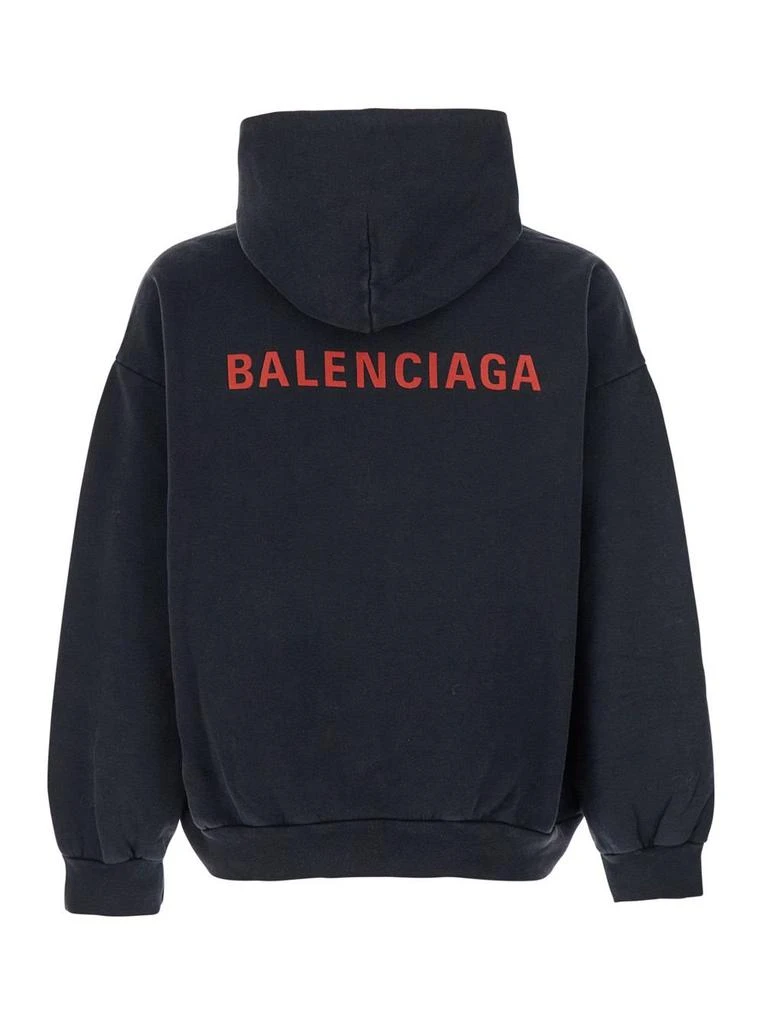 Balenciaga Balenciaga Logo Embroidered Medium Fit Hoodie 2