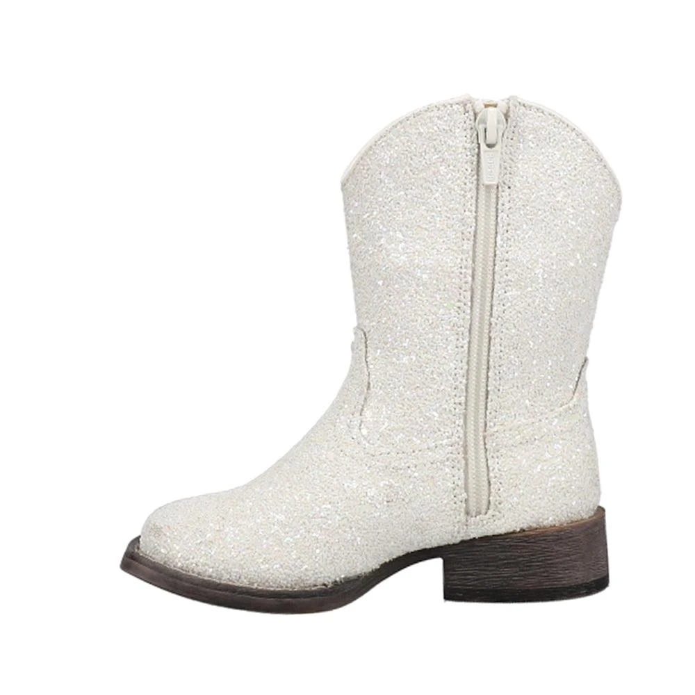 Roper Galore Glitter Square Toe Cowboy Boots (Toddler) 3