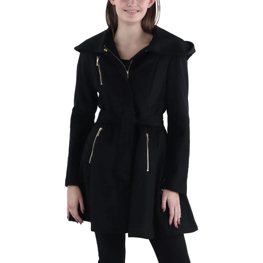 Laundry by Shelli Segal Womens Wool Blend Hooded Wool Coat 1