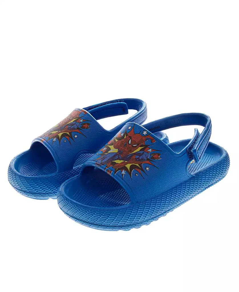 Spider-Man Toddler Boys Marvel Hook and Loop Backstrap Slides 5