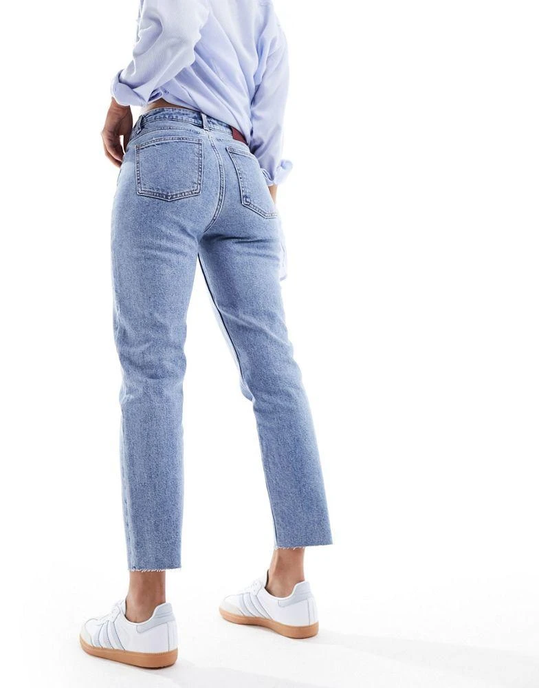 ONLY ONLY Emily high waisted straight leg jeans in light wash 4